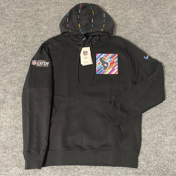 Nike On Field Houston Texans Crucial Catch Mens Medium Pullover Club Hoodie NWT - Picture 2 of 14